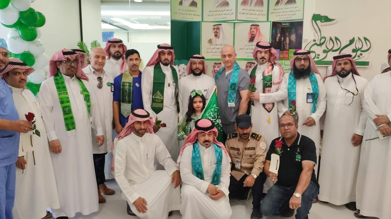مستشفى قبة العام يحتفي باليوم الوطني 